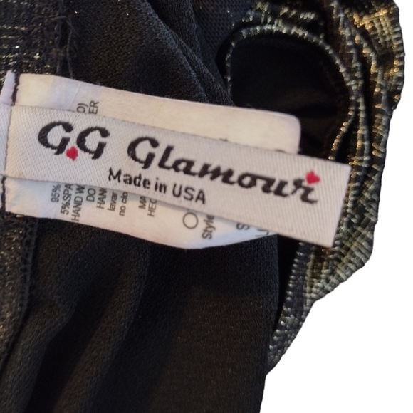 GG Glamour Ruched Metallic Dress Made in USA - Picture 5 of 6